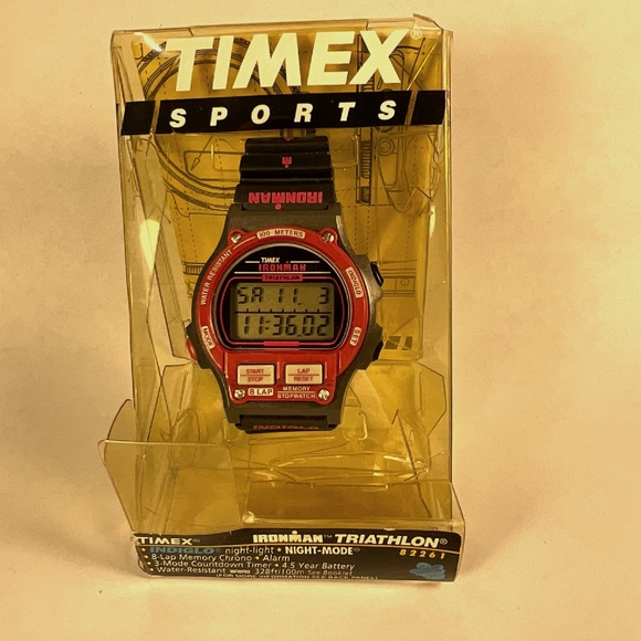 RARE Timex Ironman Triathlon Ladies/Womens/Unisex Watch Red w/ INDIGLO